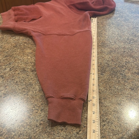 Free People Hooded Sweatshirt Long Sleeves Maroon Womens Size Small Cropped - Picture 8 of 10